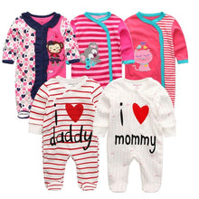 Load image into Gallery viewer, 5 Piece Baby Rompers Jumpsuit Set - Comfy Bambino