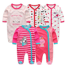 Load image into Gallery viewer, 5 Piece Baby Rompers Jumpsuit Set - Comfy Bambino