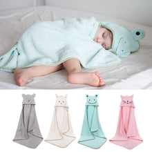 Load image into Gallery viewer, Hooded Poncho Bath Towel - Comfy Bambino