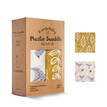 Load image into Gallery viewer, Kangobaby 2pcs/Set Soft Bamboo Cotton Baby Blanket Muslin Swaddle - Comfy Bambino