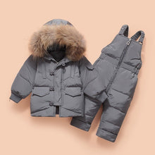 Load image into Gallery viewer, Kids Cosy Essential 2 Piece Winter Hooded Down Jacket - Comfy Bambino