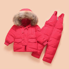 Load image into Gallery viewer, Kids Cosy Essential 2 Piece Winter Hooded Down Jacket - Comfy Bambino