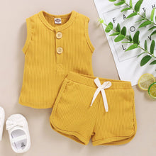 Load image into Gallery viewer, Sleeveless Cotton Vest Top and Shorts - Comfy Bambino
