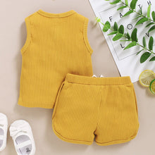 Load image into Gallery viewer, Sleeveless Cotton Vest Top and Shorts - Comfy Bambino
