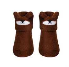 Load image into Gallery viewer, Baby Silicone Coral Fleece Non-Slip Cartoon Socks
