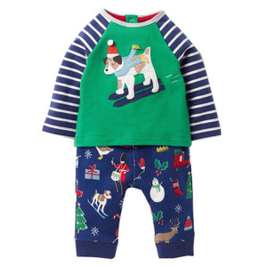 2 Piece Unisex Animal Sweatshirt & Pants Set - Comfy Bambino