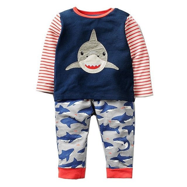 2 Piece Unisex Animal Sweatshirt & Pants Set - Comfy Bambino