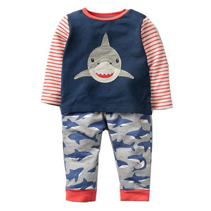 2 Piece Unisex Animal Sweatshirt & Pants Set - Comfy Bambino