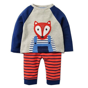 2 Piece Unisex Animal Sweatshirt & Pants Set - Comfy Bambino