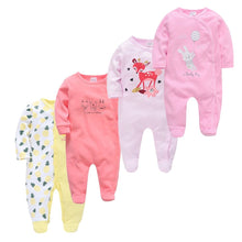Load image into Gallery viewer, 4 Piece Baby Girl Romper Set - Comfy Bambino
