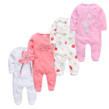 Load image into Gallery viewer, 4 Piece Baby Girl Romper Set - Comfy Bambino
