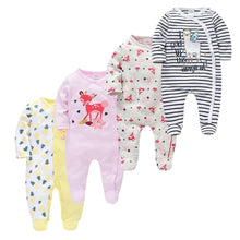 Load image into Gallery viewer, 4 Piece Baby Girl Romper Set - Comfy Bambino
