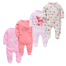 Load image into Gallery viewer, 4 Piece Baby Girl Romper Set - Comfy Bambino
