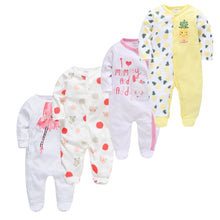 Load image into Gallery viewer, 4 Piece Baby Girl Romper Set - Comfy Bambino
