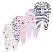Load image into Gallery viewer, 4 Piece Baby Girl Romper Set - Comfy Bambino
