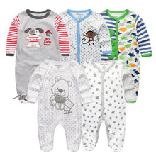 Load image into Gallery viewer, 5 Piece Baby Rompers Jumpsuit Set - Comfy Bambino
