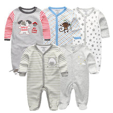 Load image into Gallery viewer, 5 Piece Baby Rompers Jumpsuit Set - Comfy Bambino
