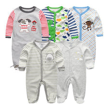 Load image into Gallery viewer, 5 Piece Baby Rompers Jumpsuit Set - Comfy Bambino
