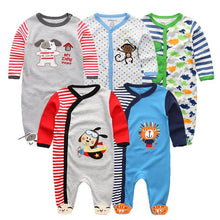 Load image into Gallery viewer, 5 Piece Baby Rompers Jumpsuit Set - Comfy Bambino
