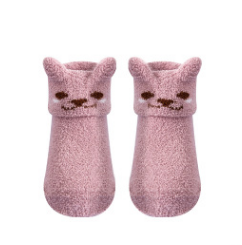 Baby Silicone Coral Fleece Non-Slip Cartoon Socks