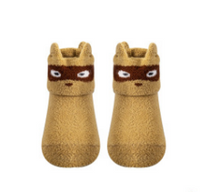 Load image into Gallery viewer, Baby Silicone Coral Fleece Non-Slip Cartoon Socks
