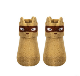 Baby Silicone Coral Fleece Non-Slip Cartoon Socks