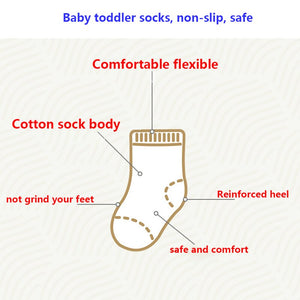 Baby Silicone Coral Fleece Non-Slip Cartoon Socks