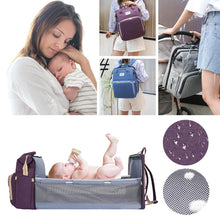 Load image into Gallery viewer, Multifunctional Baby Bag with Folding Changing Bed
