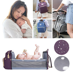 Multifunctional Baby Bag with Folding Changing Bed