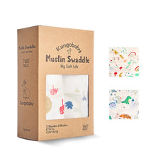 Load image into Gallery viewer, Kangobaby 2pcs/Set Soft Bamboo Cotton Baby Blanket Muslin Swaddle
