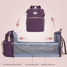 Load image into Gallery viewer, Multifunctional Baby Bag with Folding Changing Bed
