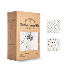 Load image into Gallery viewer, Kangobaby 2pcs/Set Soft Bamboo Cotton Baby Blanket Muslin Swaddle
