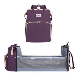 Multifunctional Baby Bag with Folding Changing Bed