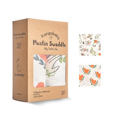 Load image into Gallery viewer, Kangobaby 2pcs/Set Soft Bamboo Cotton Baby Blanket Muslin Swaddle

