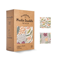 Load image into Gallery viewer, Kangobaby 2pcs/Set Soft Bamboo Cotton Baby Blanket Muslin Swaddle
