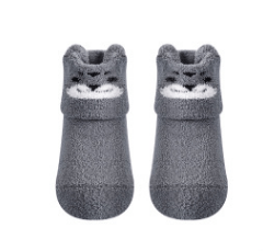 Baby Silicone Coral Fleece Non - Slip Cartoon Socks - Comfy Bambino