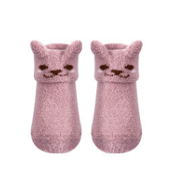 Baby Silicone Coral Fleece Non - Slip Cartoon Socks - Comfy Bambino