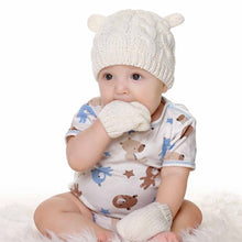 Load image into Gallery viewer, Cute Winter Warm Knit Hat and Glove Set - Comfy Bambino
