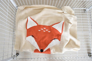 Fox Pattern Wool Blanket - Comfy Bambino