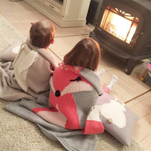 Load image into Gallery viewer, Fox Pattern Wool Blanket - Comfy Bambino
