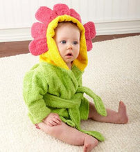 Load image into Gallery viewer, Hooded Animal Baby Bathrobe - Comfy Bambino
