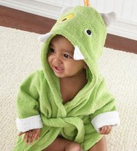 Load image into Gallery viewer, Hooded Animal Baby Bathrobe - Comfy Bambino
