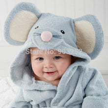 Load image into Gallery viewer, Hooded Animal Baby Bathrobe - Comfy Bambino

