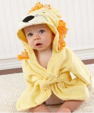 Load image into Gallery viewer, Hooded Animal Baby Bathrobe - Comfy Bambino
