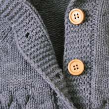 Load image into Gallery viewer, Hooded Fur Ball Knitted One - Piece Romper - Comfy Bambino
