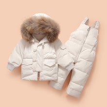 Load image into Gallery viewer, Kids Cosy Essential 2 Piece Winter Hooded Down Jacket - Comfy Bambino
