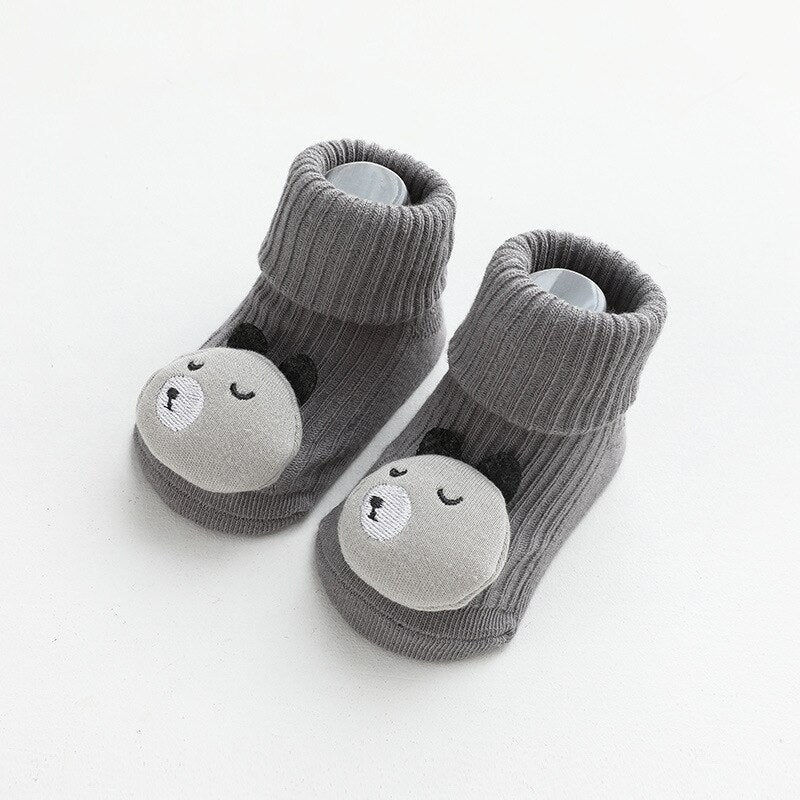 Non - Slip Soft Cotton Cartoon Animal Baby Socks - Comfy Bambino