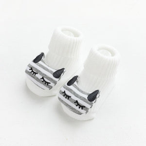 Non - Slip Soft Cotton Cartoon Animal Baby Socks - Comfy Bambino