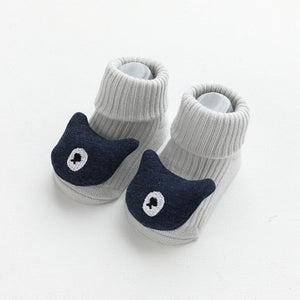 Non - Slip Soft Cotton Cartoon Animal Baby Socks - Comfy Bambino