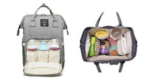 Load image into Gallery viewer, Stylish Water Resistant Baby Bag Backpack with Easy Access Compartments - Comfy Bambino
